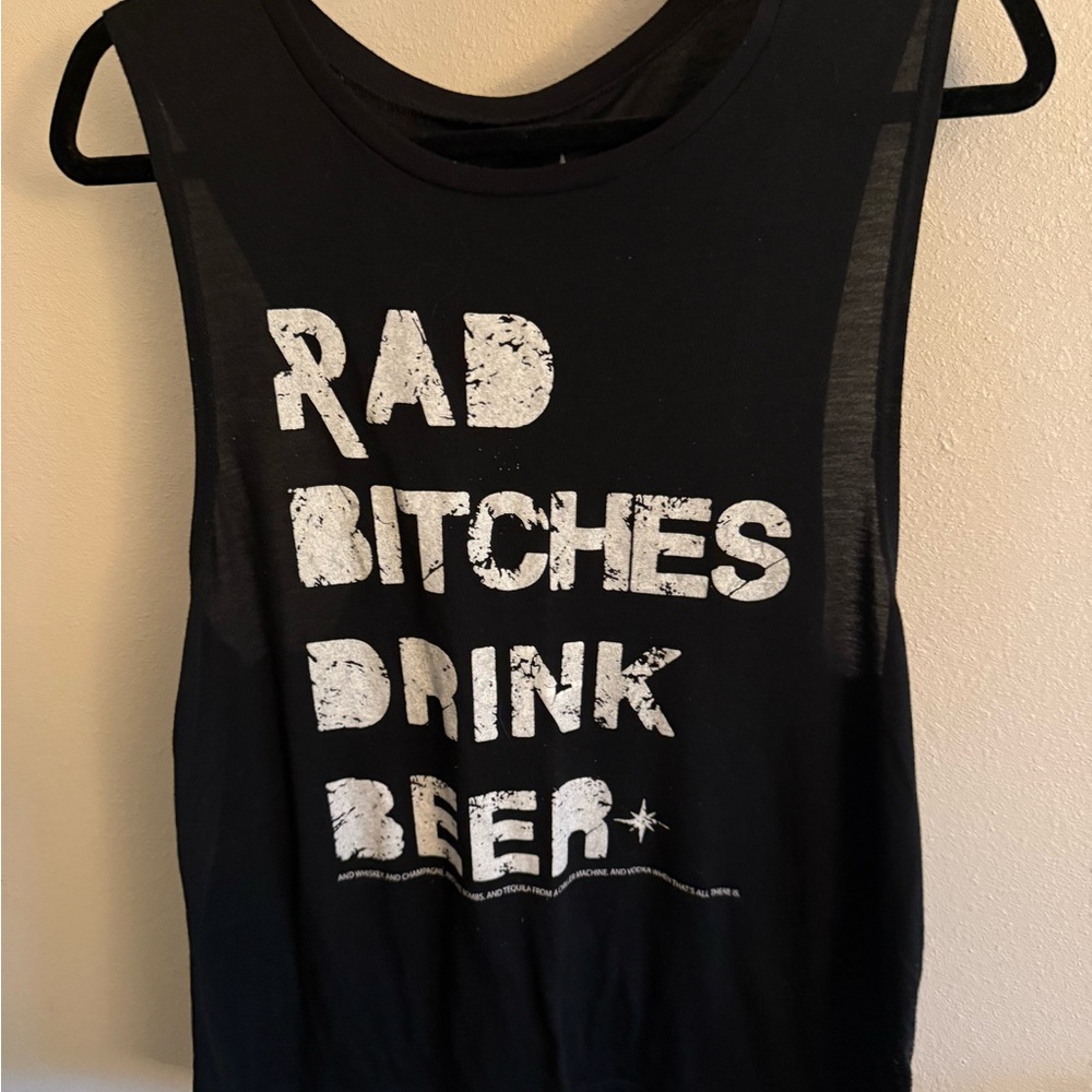 Black Graphic Sleeveless Top